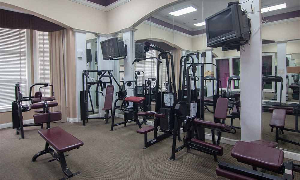 Fitness center at Windsor Lakes Apartment Homes in Woodridge, Illinois