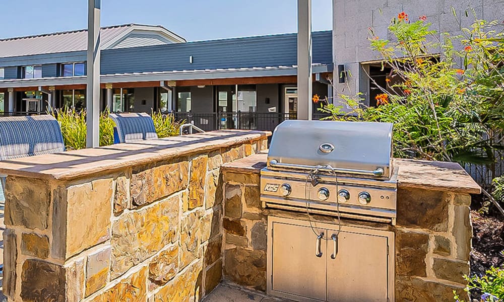 Grilling area at The Landings at Brooks City-Base in San Antonio, Texas
