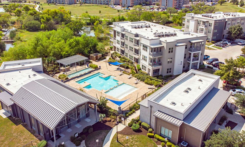 Aerial view of our community at The Landings at Brooks City-Base in San Antonio, Texas