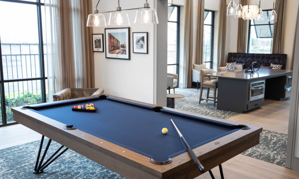 Pool table at Bellrock Market Station in Katy, Texas