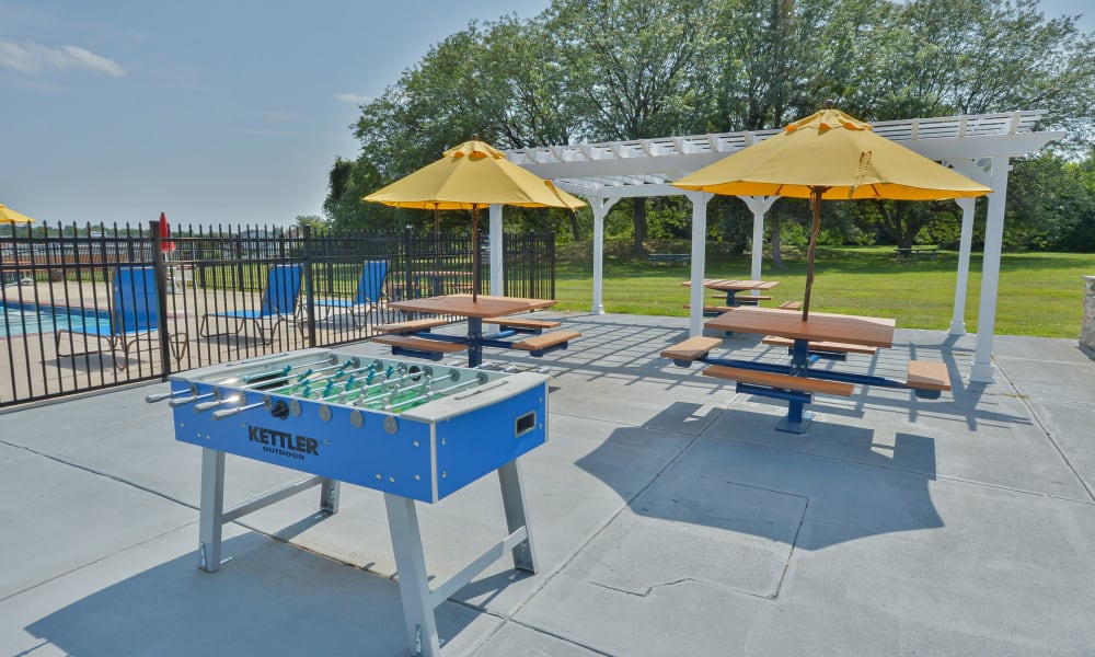 Foosball at William Penn Village Apartment Homes in New Castle, Delaware