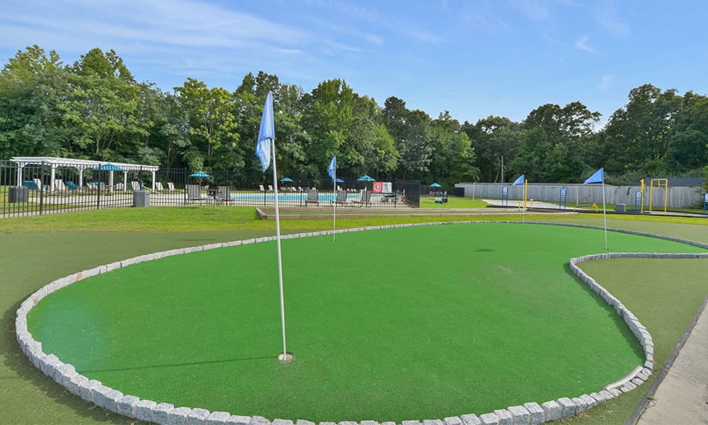 Putting green at apartments in Eatontown, New Jersey