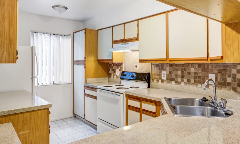 Kitchens with extra storage at Cypress Cove in Jacksonville, Florida