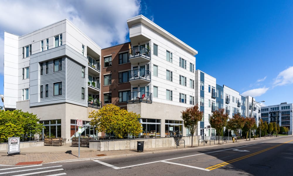 Exterior of Gantry Apartments in Cincinnati, Ohio