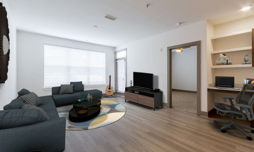 Spacious living room at Block Lofts | Apartments in Atlanta, GA