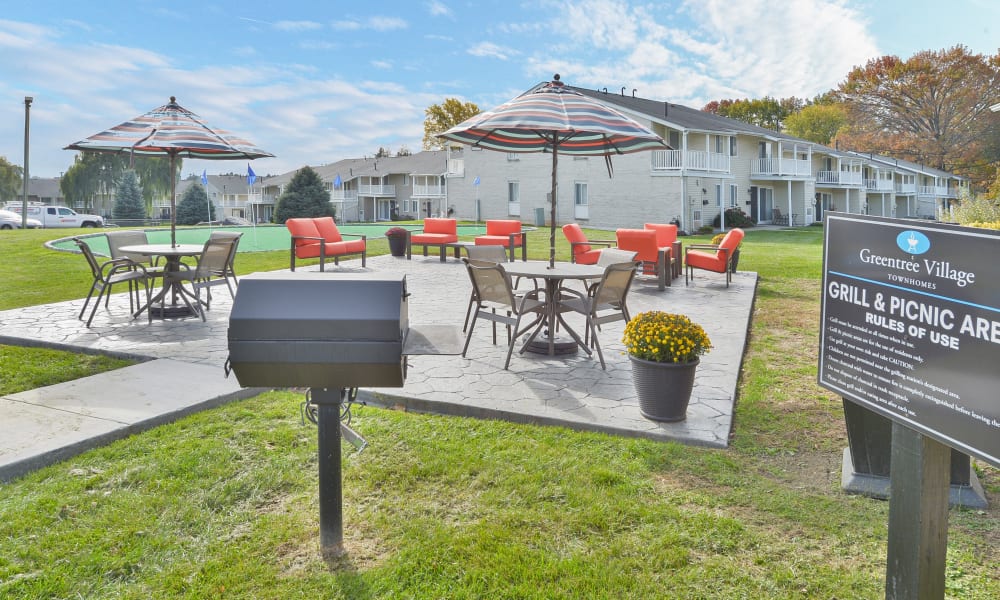 Grill Area at Greentree Village Townhomes in Lebanon, Pennsylvania
