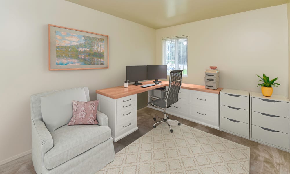 Home office space at Greentree Village Townhomes in Lebanon, Pennsylvania