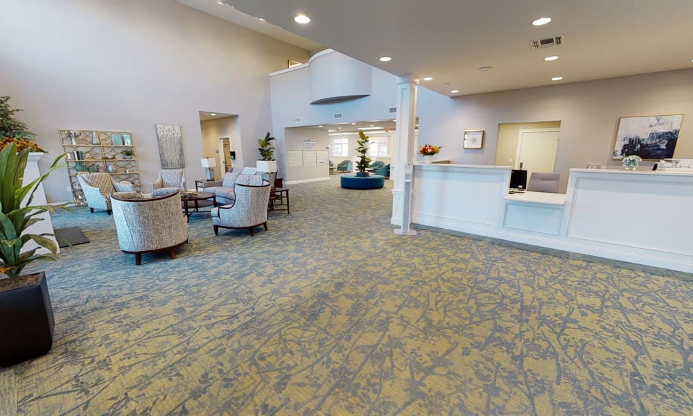 Lobby at Keystone Place at Wooster Heights in Danbury, Connecticut. 