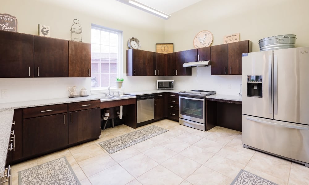 Clubhouse kitchen at Torrente Apartment Homes in Upper St Clair, Pennsylvania
