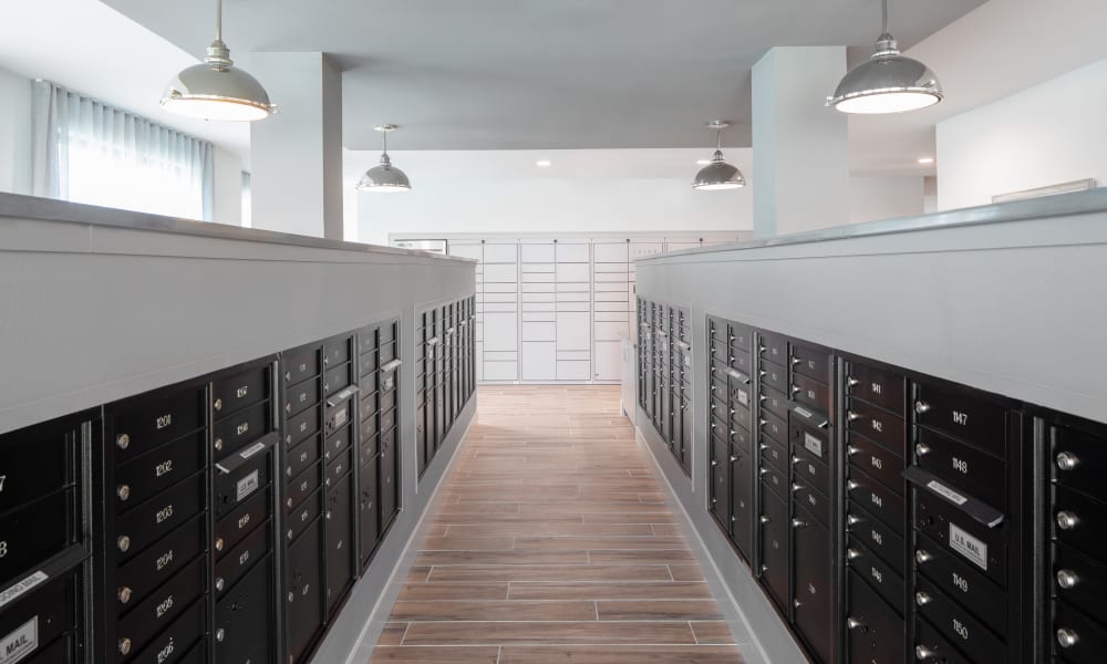 Mail room at Bellrock Memorial in Houston, Texas