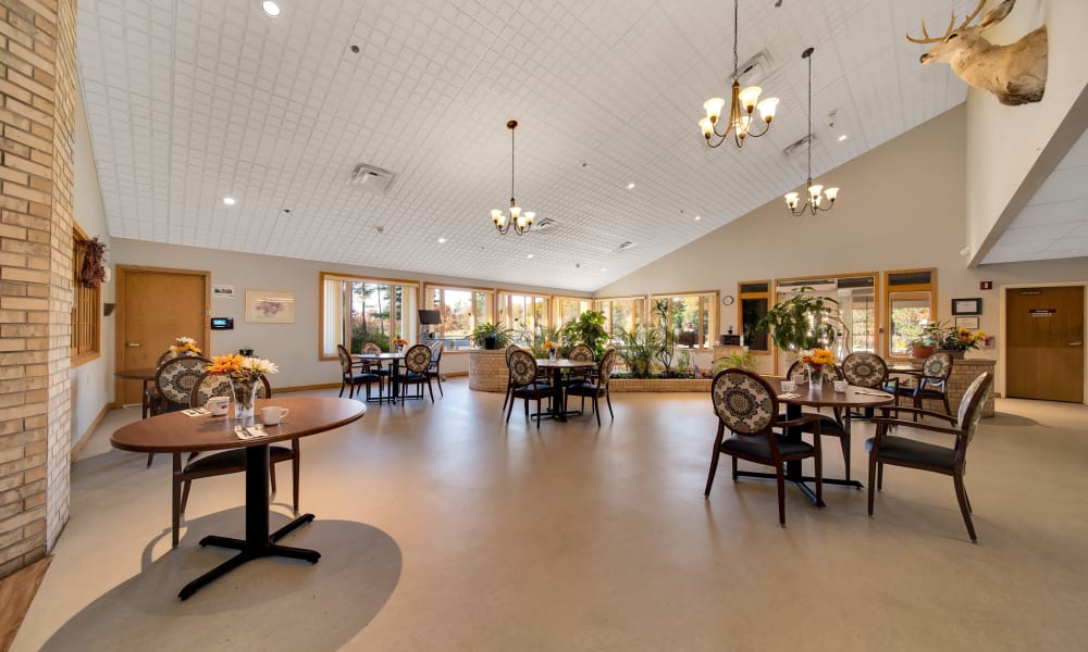 Dining area at Wellington Place at Biron in Wisconsin Rapids, Wisconsin