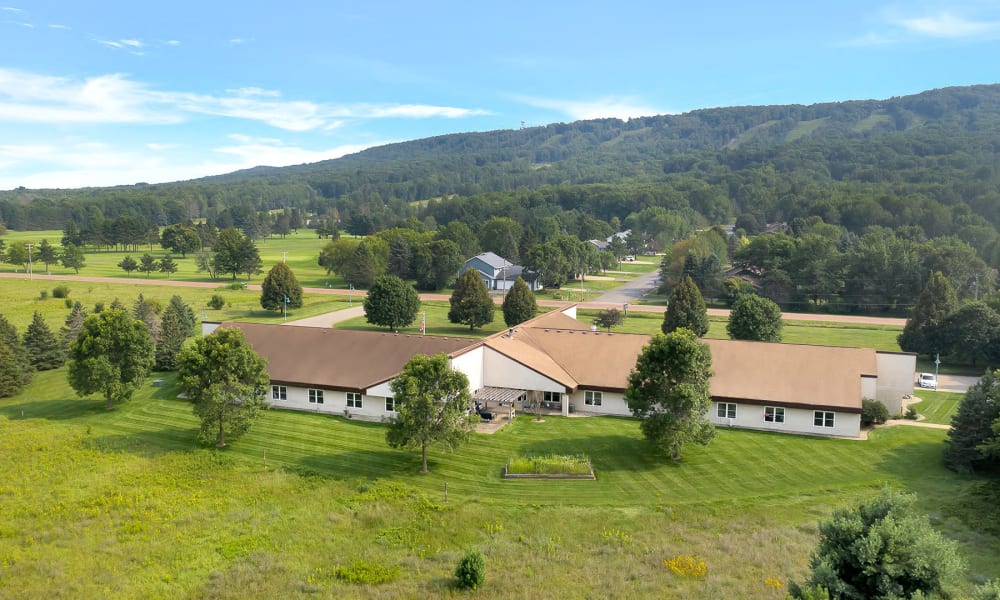 Aerial view of Wellington Place at Rib Mountain in Wausau, Wisconsin