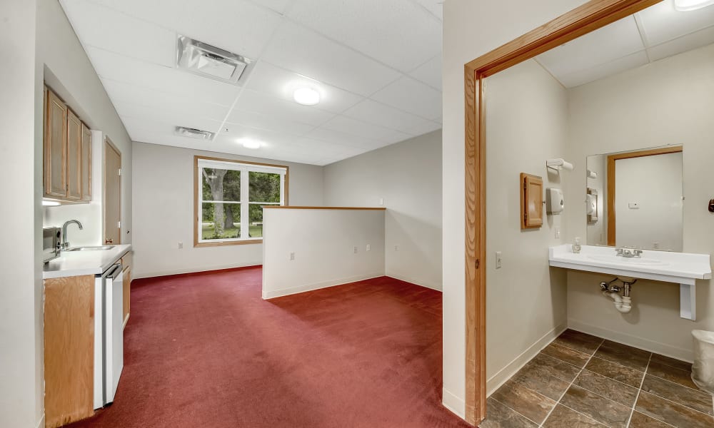 Resident bedroom at Wellington Place at Whiting in Stevens Point, Wisconsin