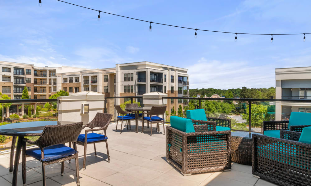 Outdoor lounge seating at Reserve Decatur | Luxury Apartments in Decatur, Georgia
