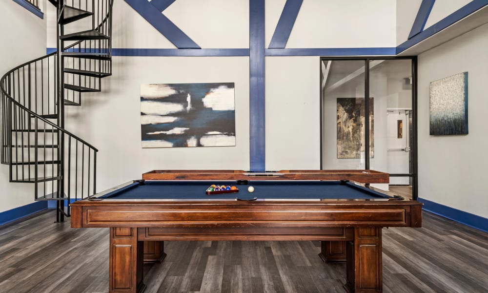 Pool table in the clubhouse at Reserve Decatur | Luxury Apartments in Decatur, Georgia
