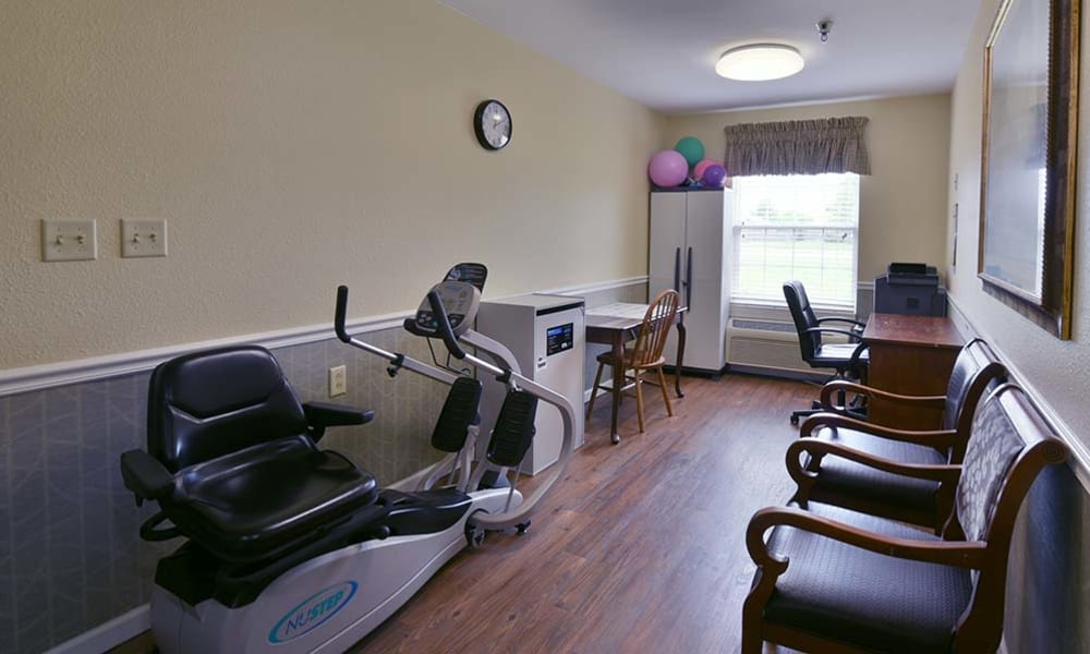Exercise and therapy area at Maple Tree Terrace in Carthage, Missouri