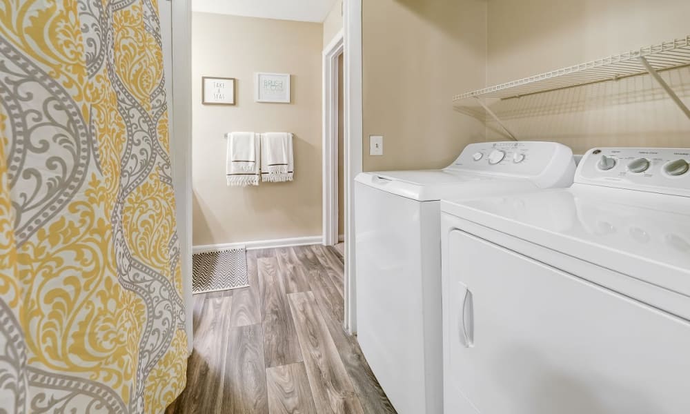 Unit washer and dryer at Forestbrook Apartments & Townhomes in West Columbia, South Carolina