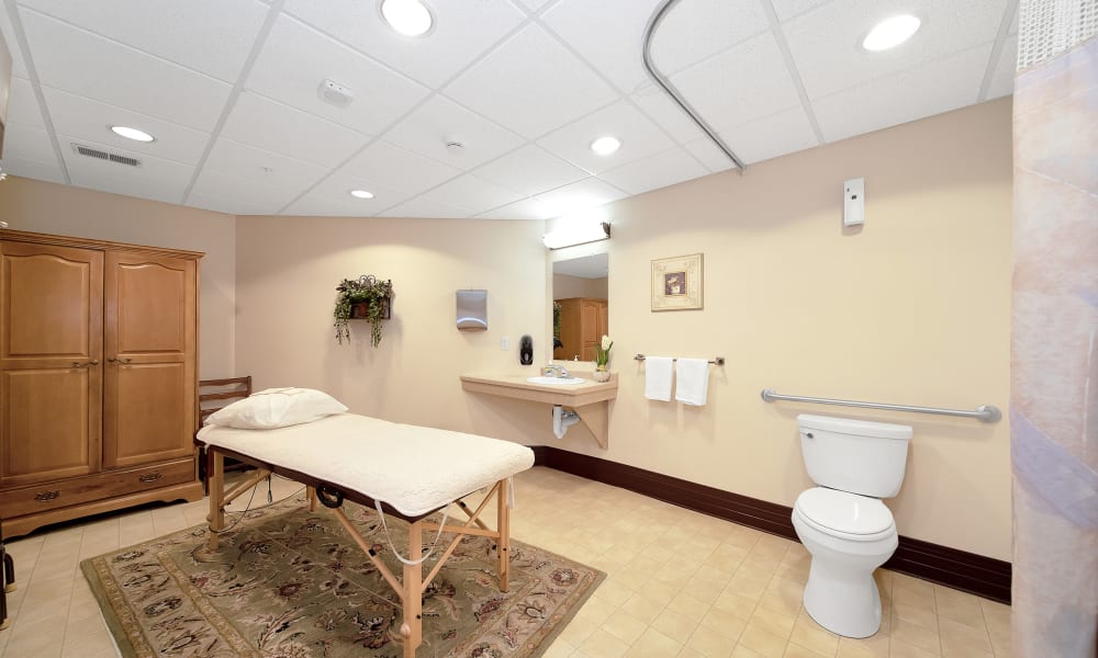 Massage room at Bell Tower Residence Assisted Living in Merrill, Wisconsin