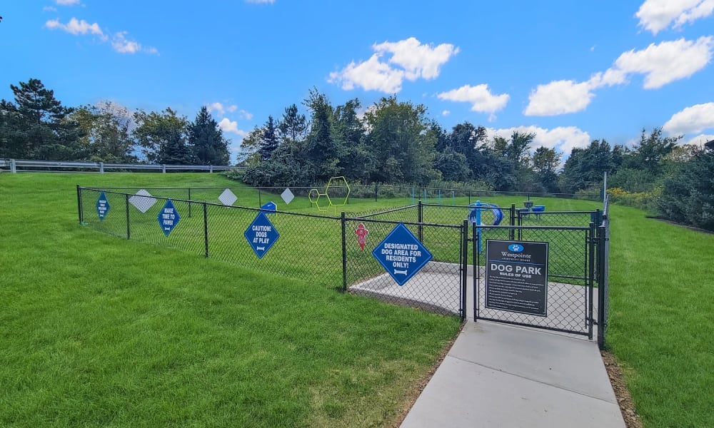 Pet friendly apartments with an onsite dog park located at Westpointe Apartments in Pittsburgh, Pennsylvania