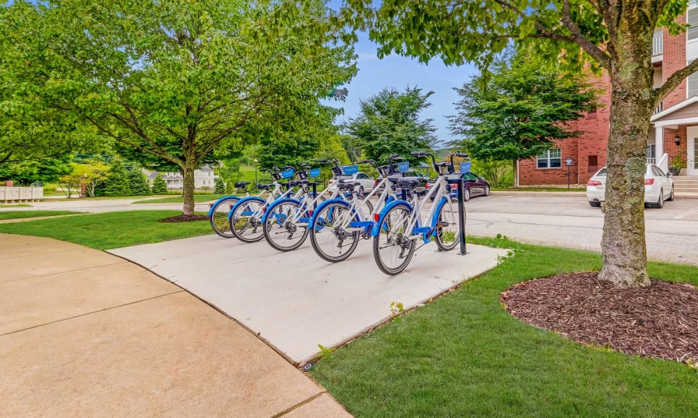 Rentable smart bicycles for our residents to use located at Marquis Place in Murrysville, Pennsylvania