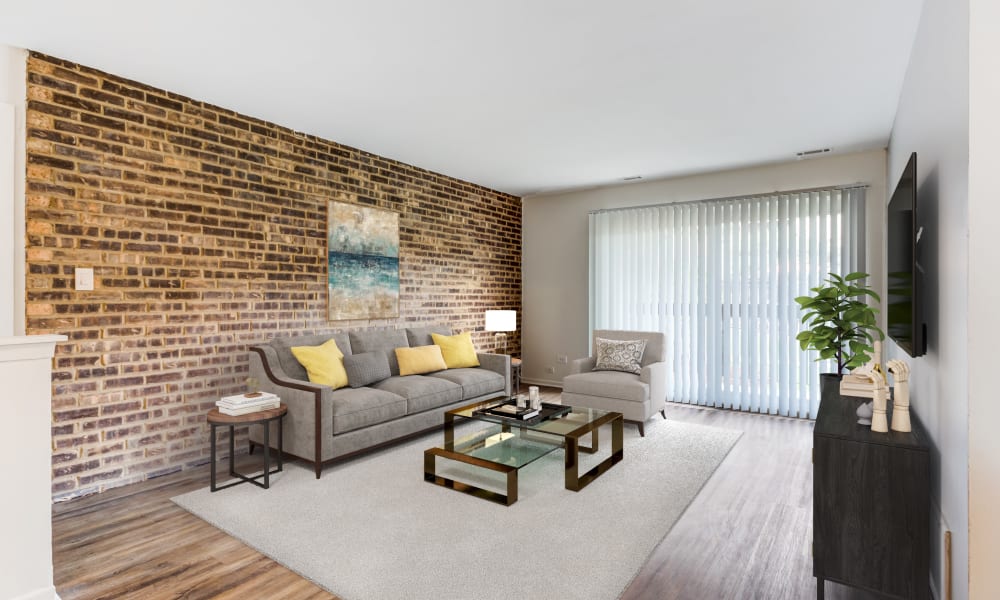 Stylish Exposed Brick Walls at Rustic Oaks in Oak Forest, IL