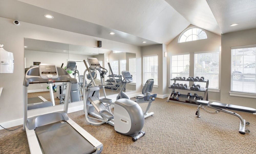 Fitness Center at Crosspointe Apartments in Federal Way, Washington