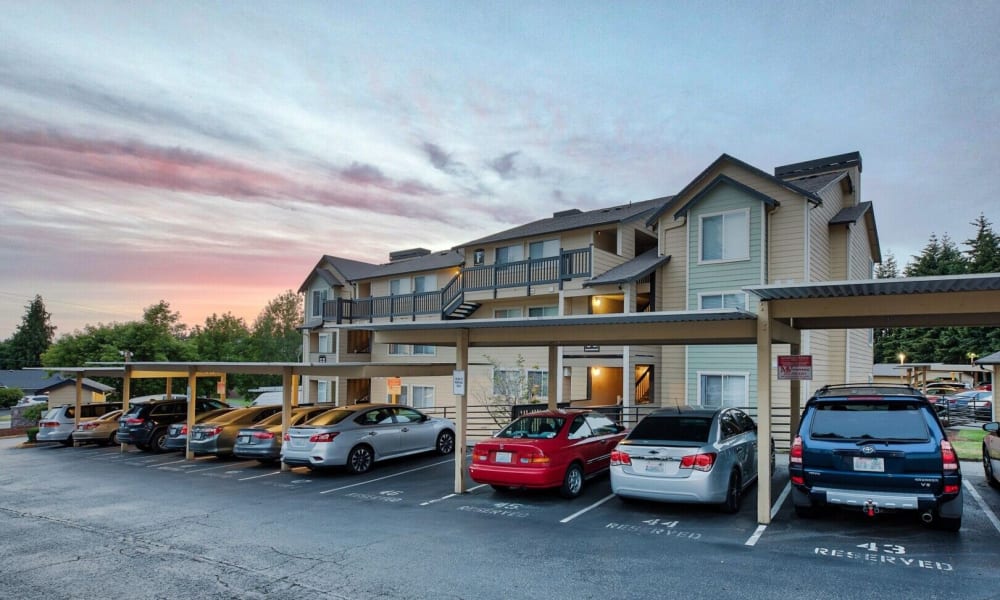 Parking options at Crosspointe Apartments in Federal Way, Washington