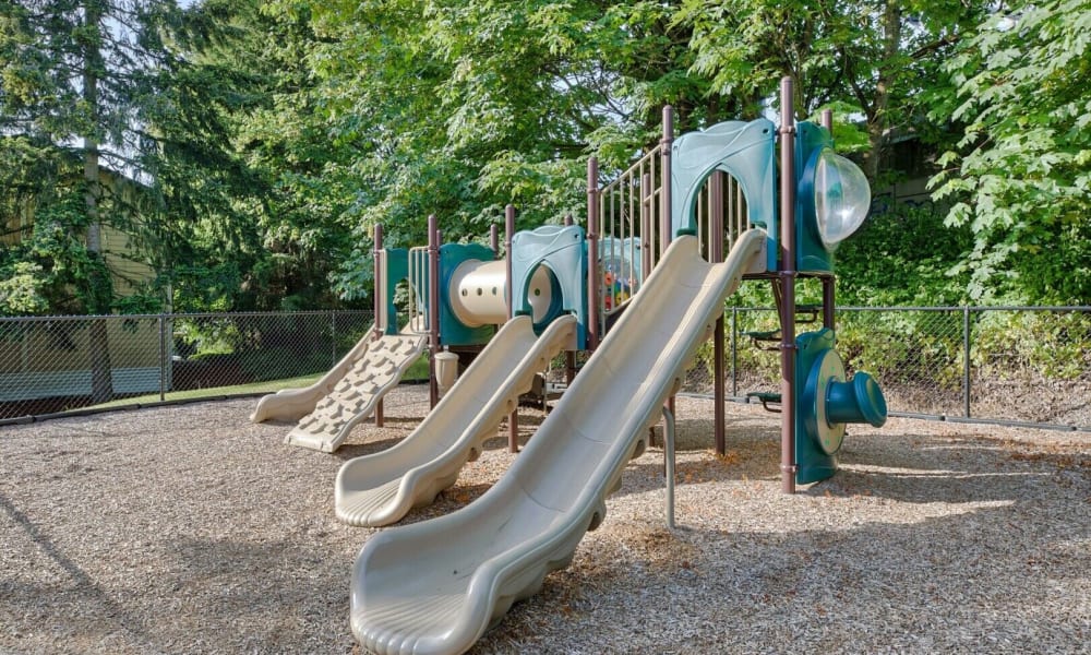 Kids playground area at Crosspointe Apartments in Federal Way, Washington