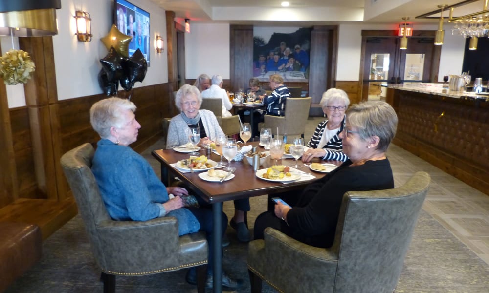 The dining room for residents at Touchmark at Pilot Butte in Bend, Oregon