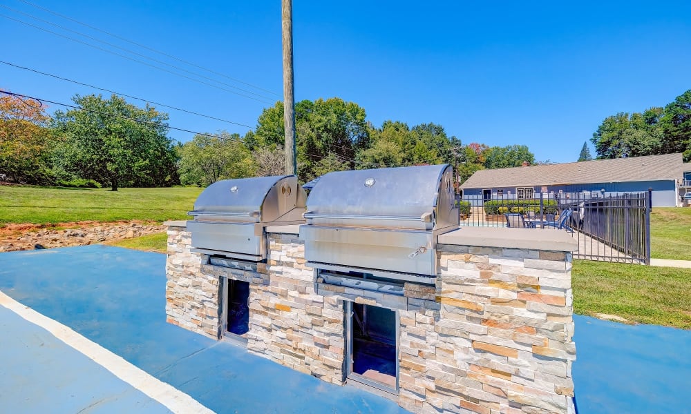 Grilling stations located at Lakewood Apartment Homes in Salisbury, North Carolina