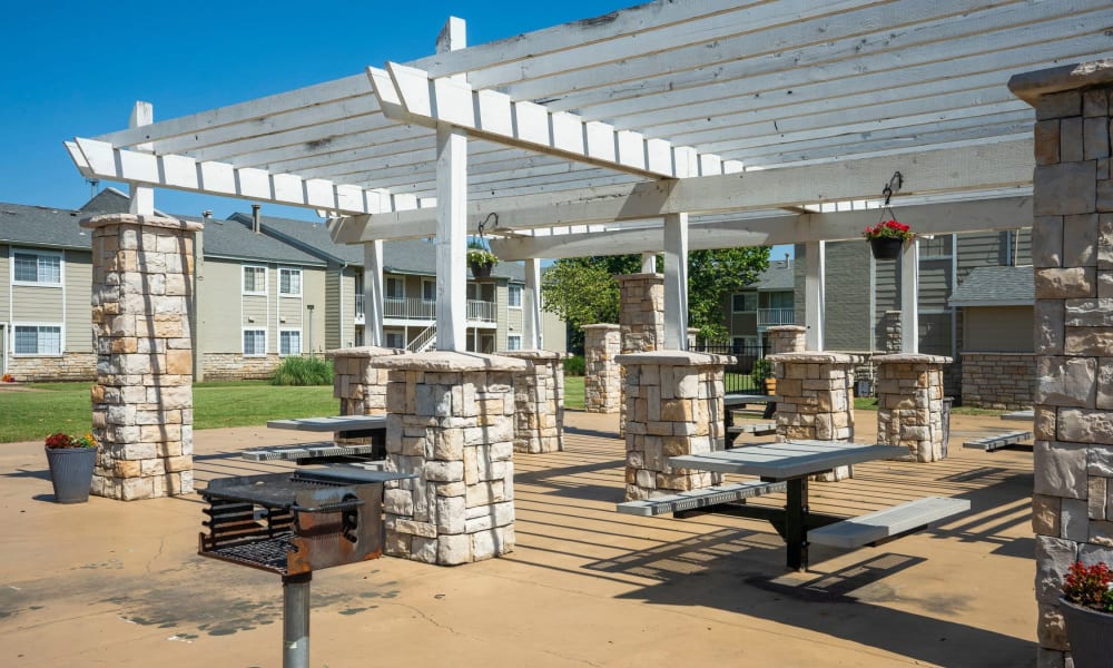Outdoor grill station at Regency Point Apartments in Tulsa, Oklahoma