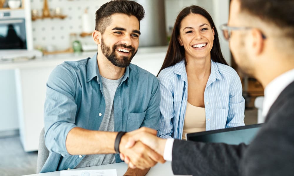 Shaking hands at Castleberry Property Management Group inc. in Birmingham, Alabama