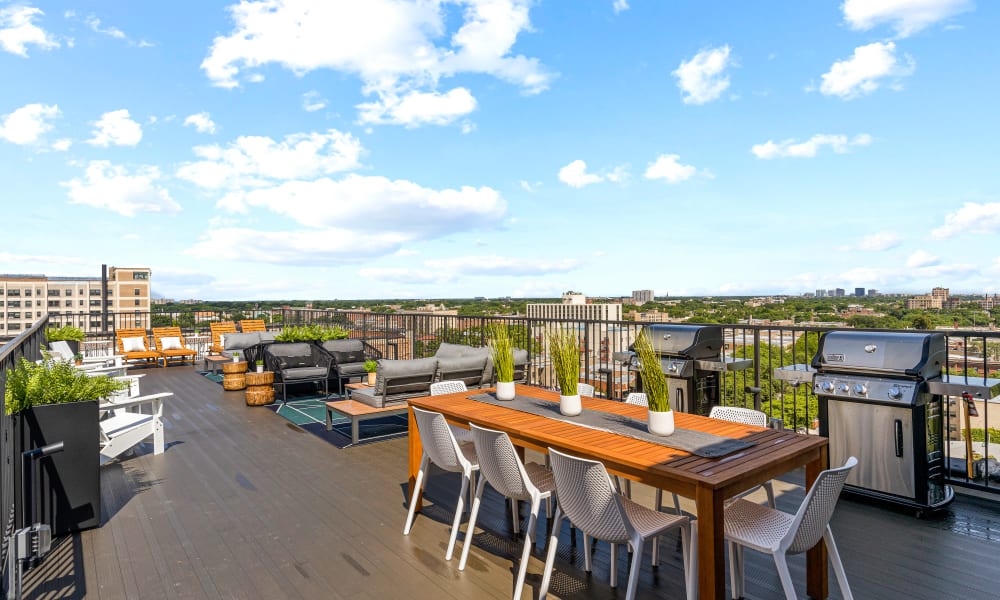 View from the rooftop lounge at The Vivian in Chicago, Illinois