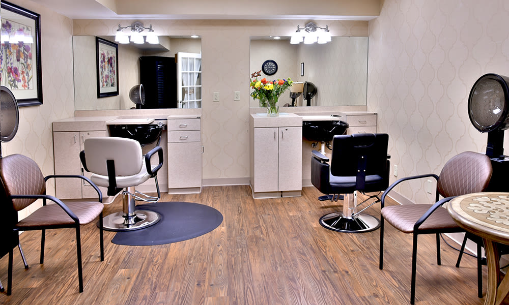 On site beauty and barber salon at Spencer Place in Saint Peters, Missouri