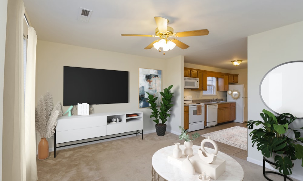 Spacious interiors at Home Place Apartments in East Ridge, Tennessee