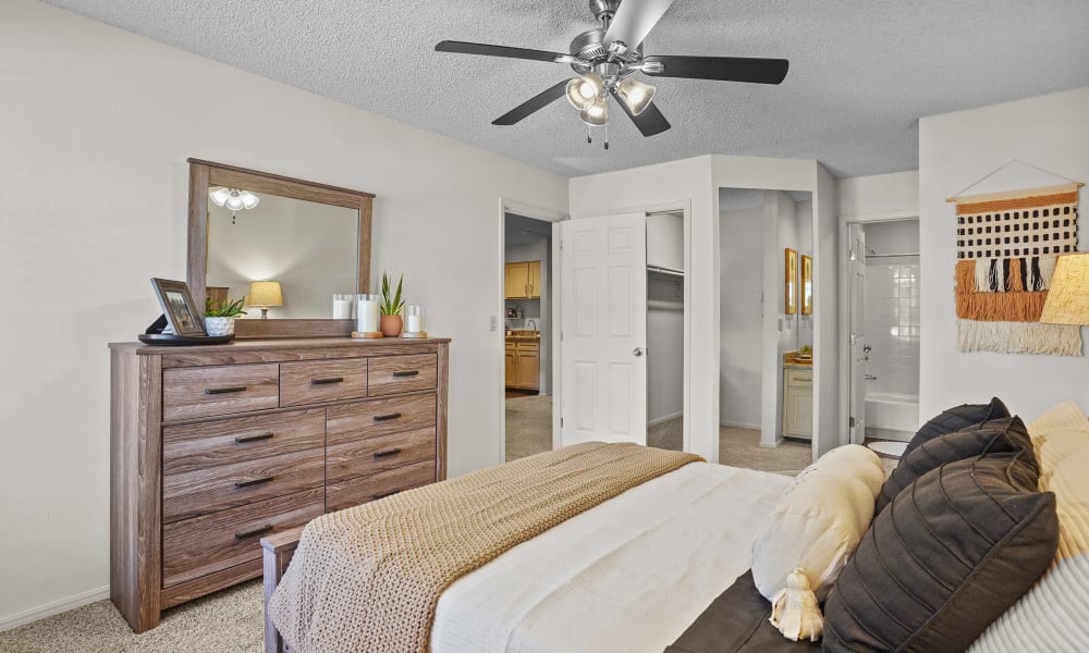 Bedroom at Polo Run Apartments in Tulsa, Oklahoma