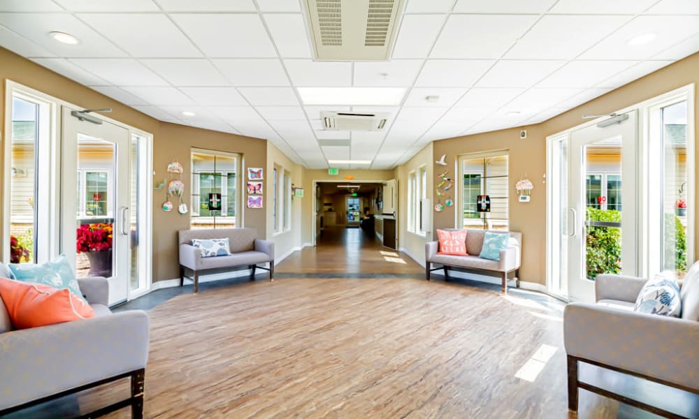Our bright hallways lead to courtyards that are spacious, yet secure.