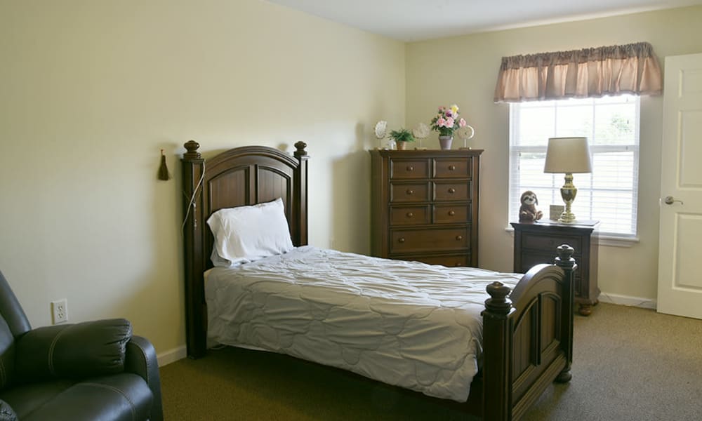 Private bedroom at The Arbors at Parkwood Meadows Senior Living in Sainte Genevieve, Missouri