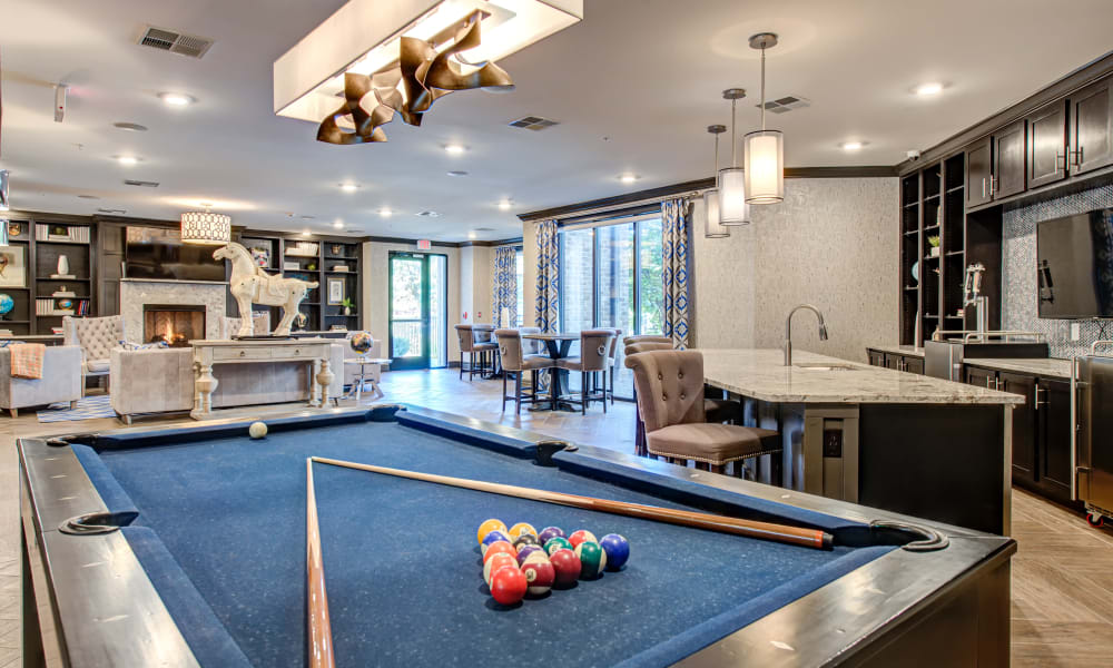 Pool room at The Gentry at Hurstbourne in Louisville, Kentucky