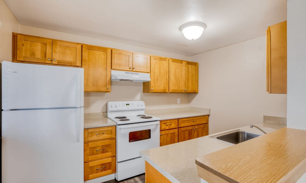 Modern kitchen at Alta Apartments in Tacoma, Washington