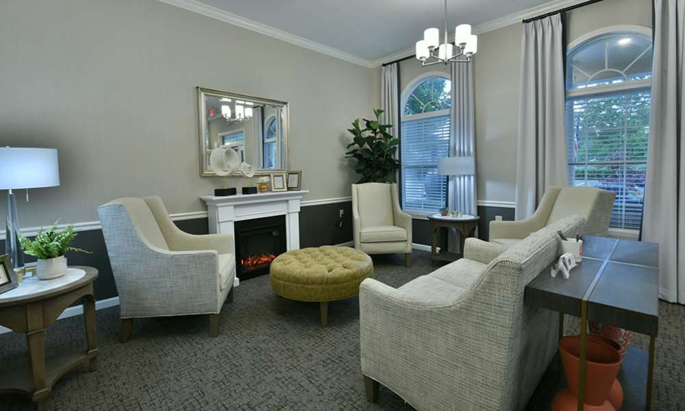 Fireside Lounge at at The Arbors at Westbrook Terrace in Jefferson City, Missouri