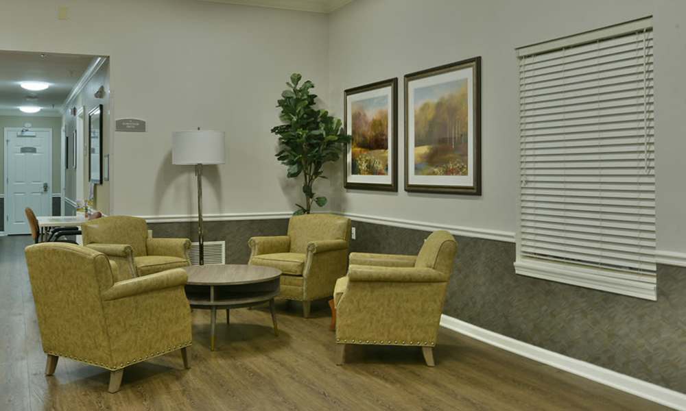 Cozy seating areas at The Arbors at Westbrook Terrace in Jefferson City, Missouri