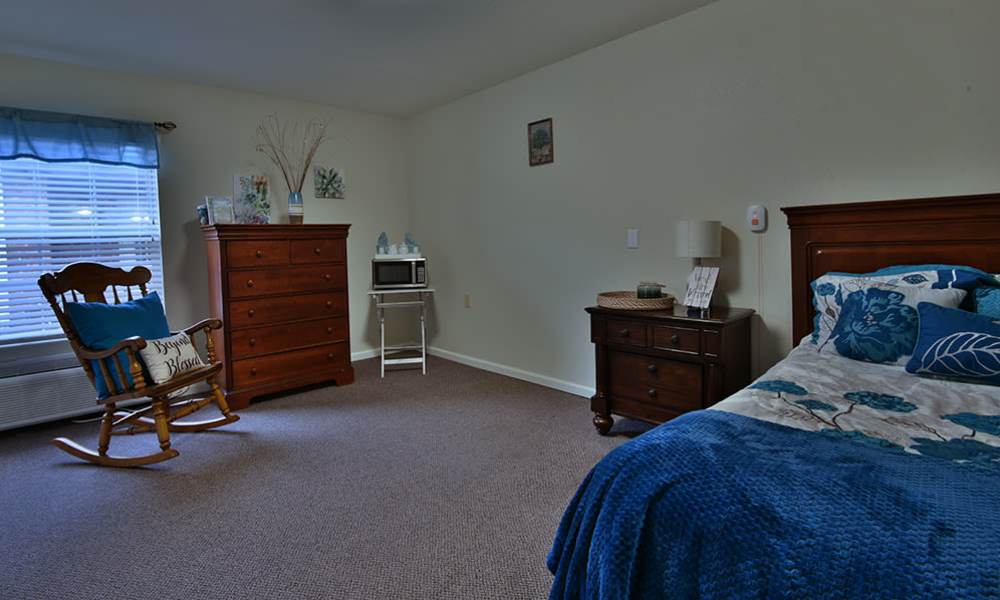 Model Resident Room at The Arbors at Westbrook Terrace in Jefferson City, Missouri