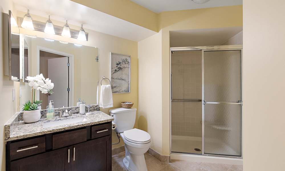 Clean and spacious rest room at Rochester Hills, MI