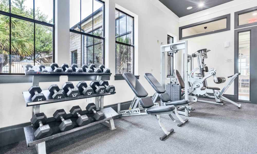 Fitness Center at Villas Tech Ridge in Pflugerville, Texas 