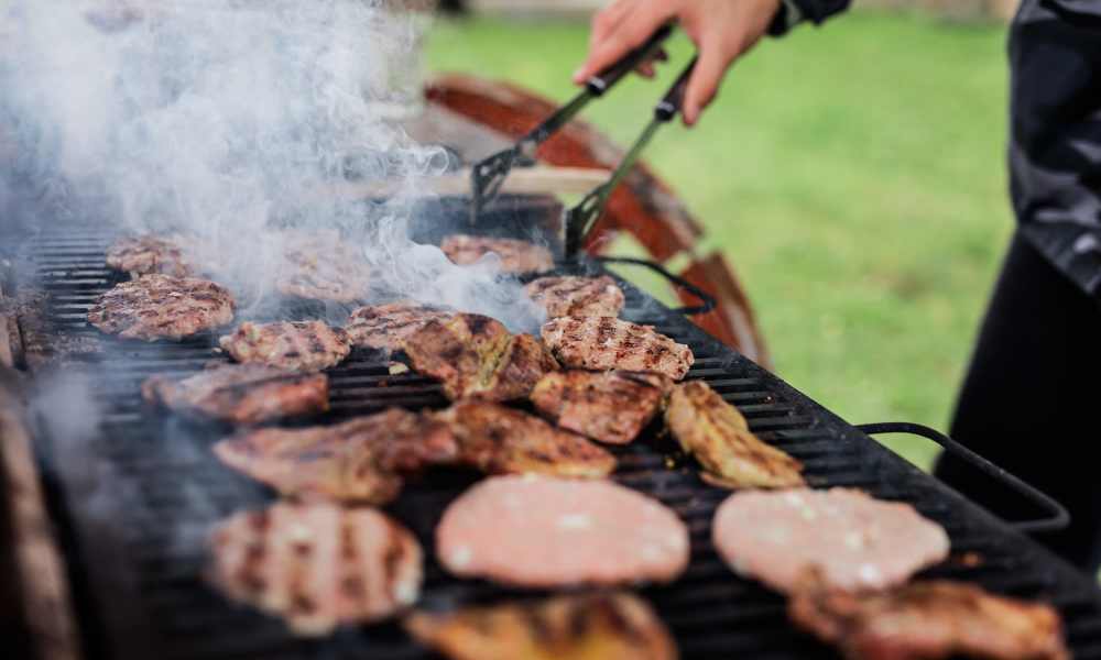 Grilling food at Sorella in Denver, Colorado