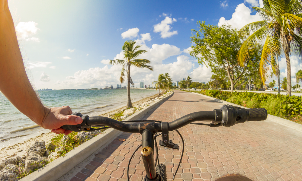 Riding a bike near Solero at Plantation in Plantation, Florida