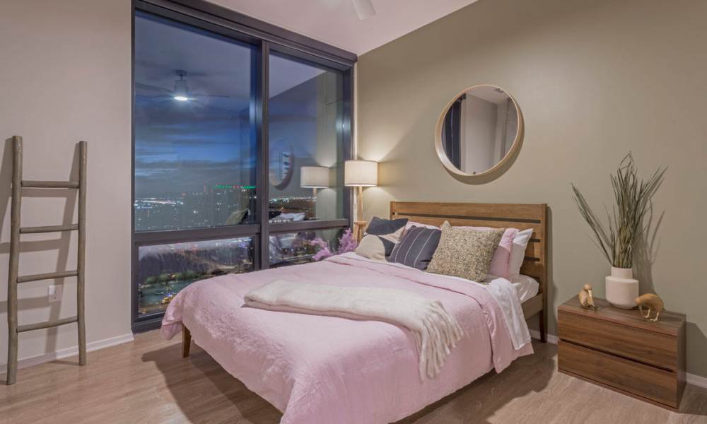 Comfy bedroom at Altura in Phoenix, Arizona