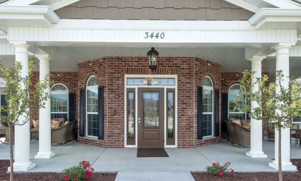 Front door at Centennial Pointe Senior Living in Springfield, Illinois