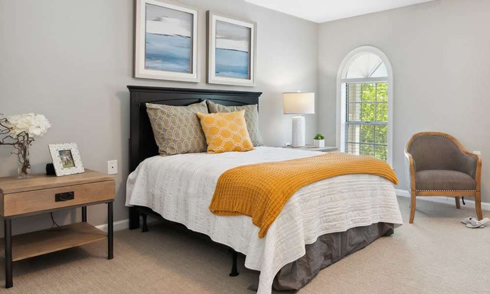 Spacious bedroom at MerryWood on Park in Charlotte, North Carolina